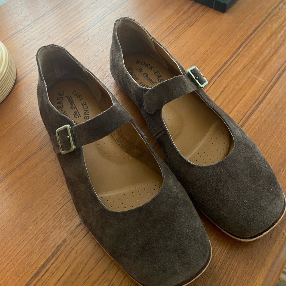 Kork-Ease Prato Dark Brown Suede Mary Janes